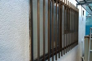 面格子　施工事例　防犯対策